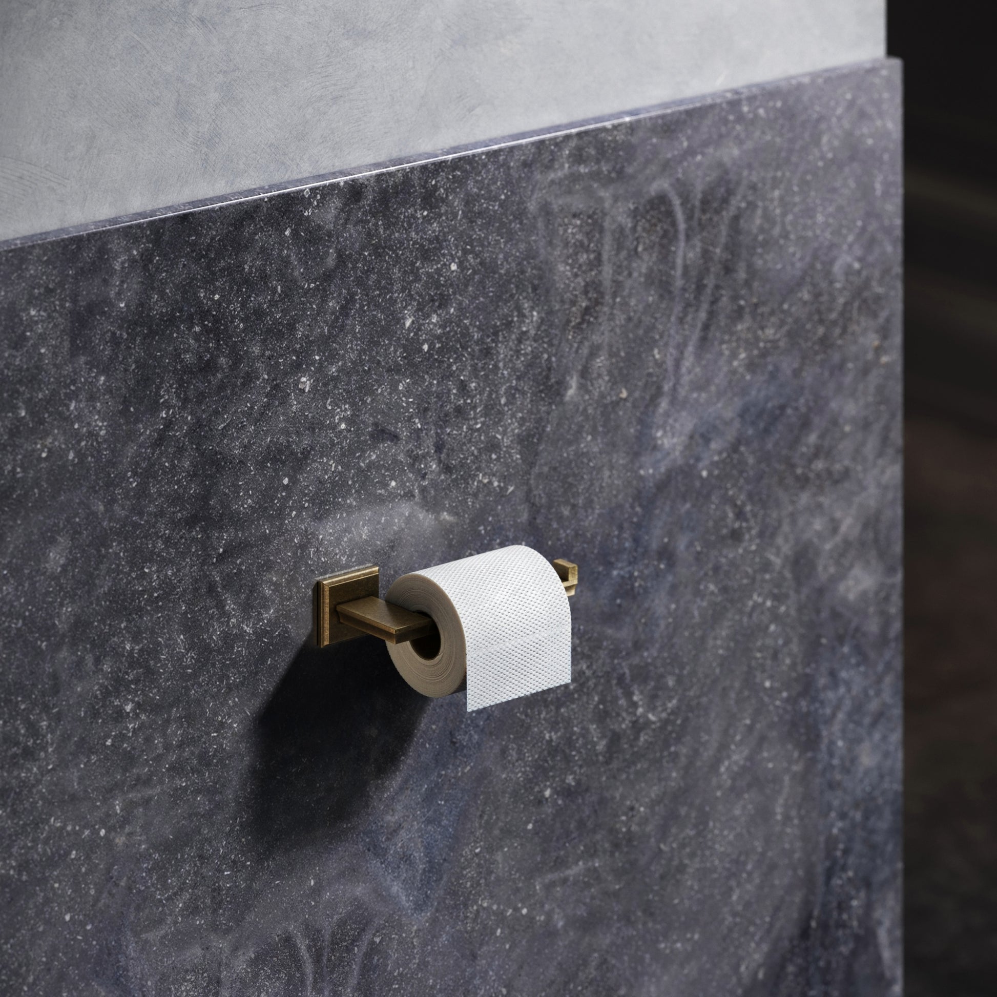 Baroque Aged Bronze Toilet Roll Holder