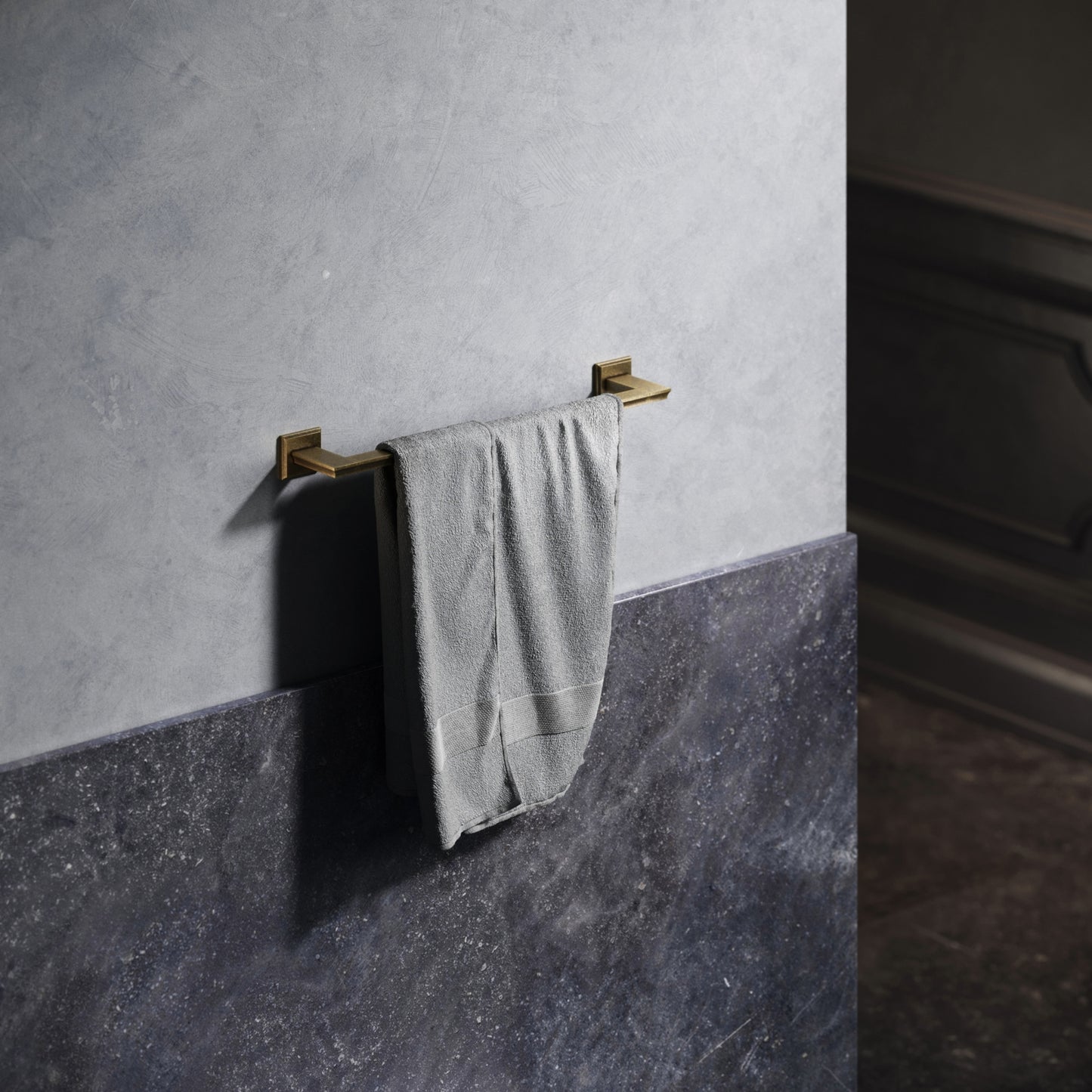 Baroque Aged Bronze Towel Bar Rail 600mm