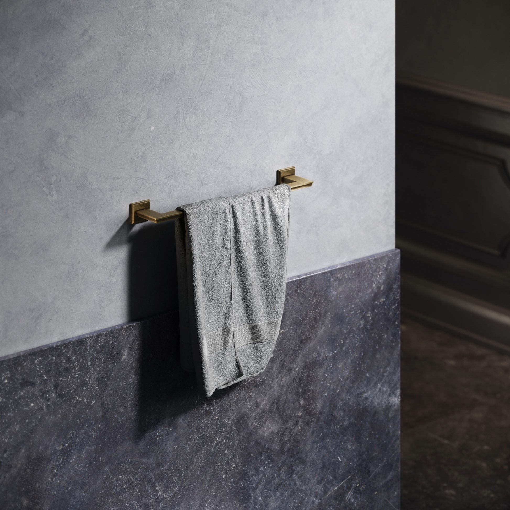 Baroque Aged Bronze Towel Bar Rail 600mm