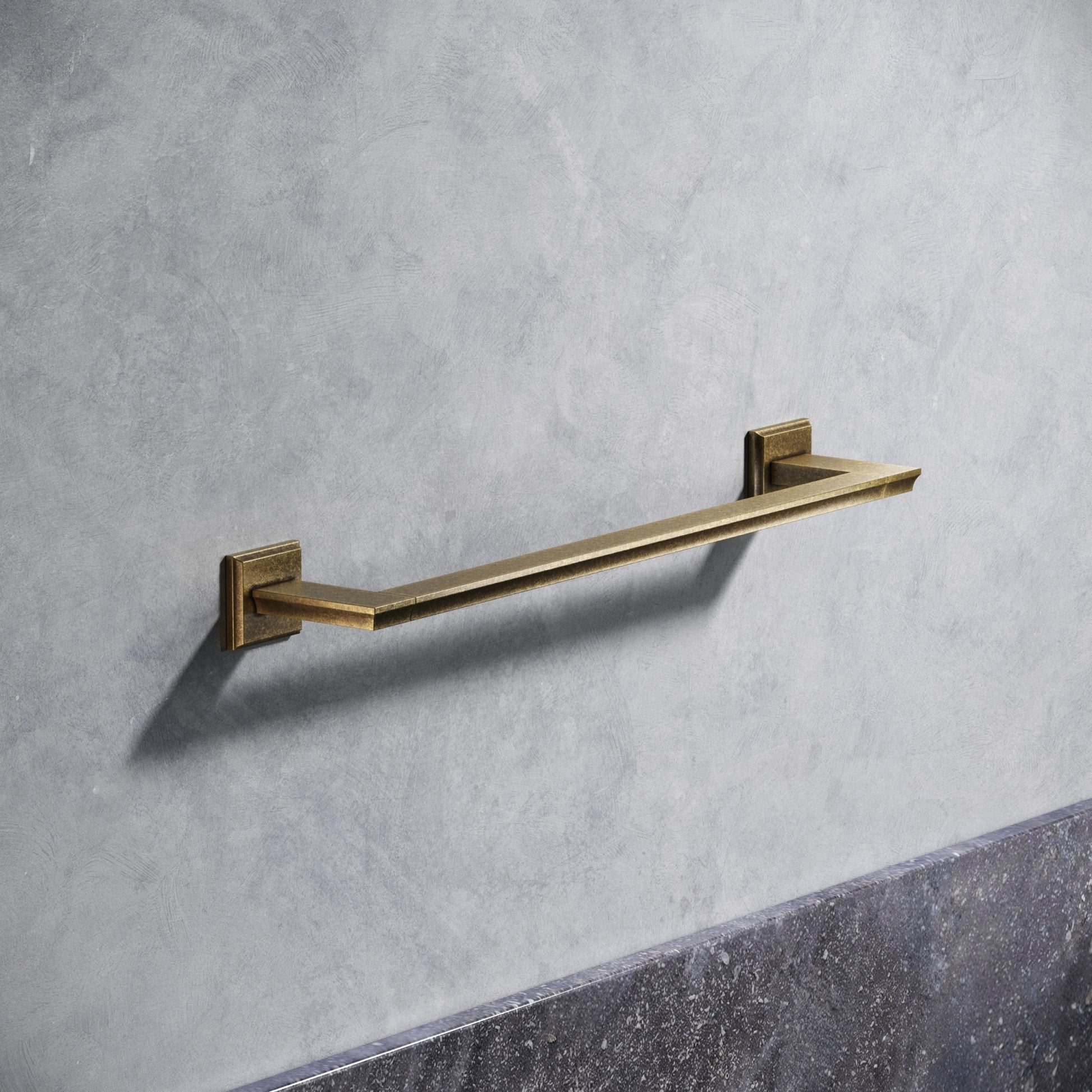 Baroque Aged Bronze Towel Bar Rail 600mm