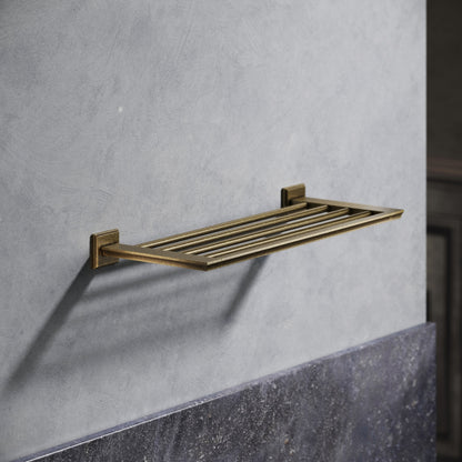 Baroque Aged Bronze Towel Shelf