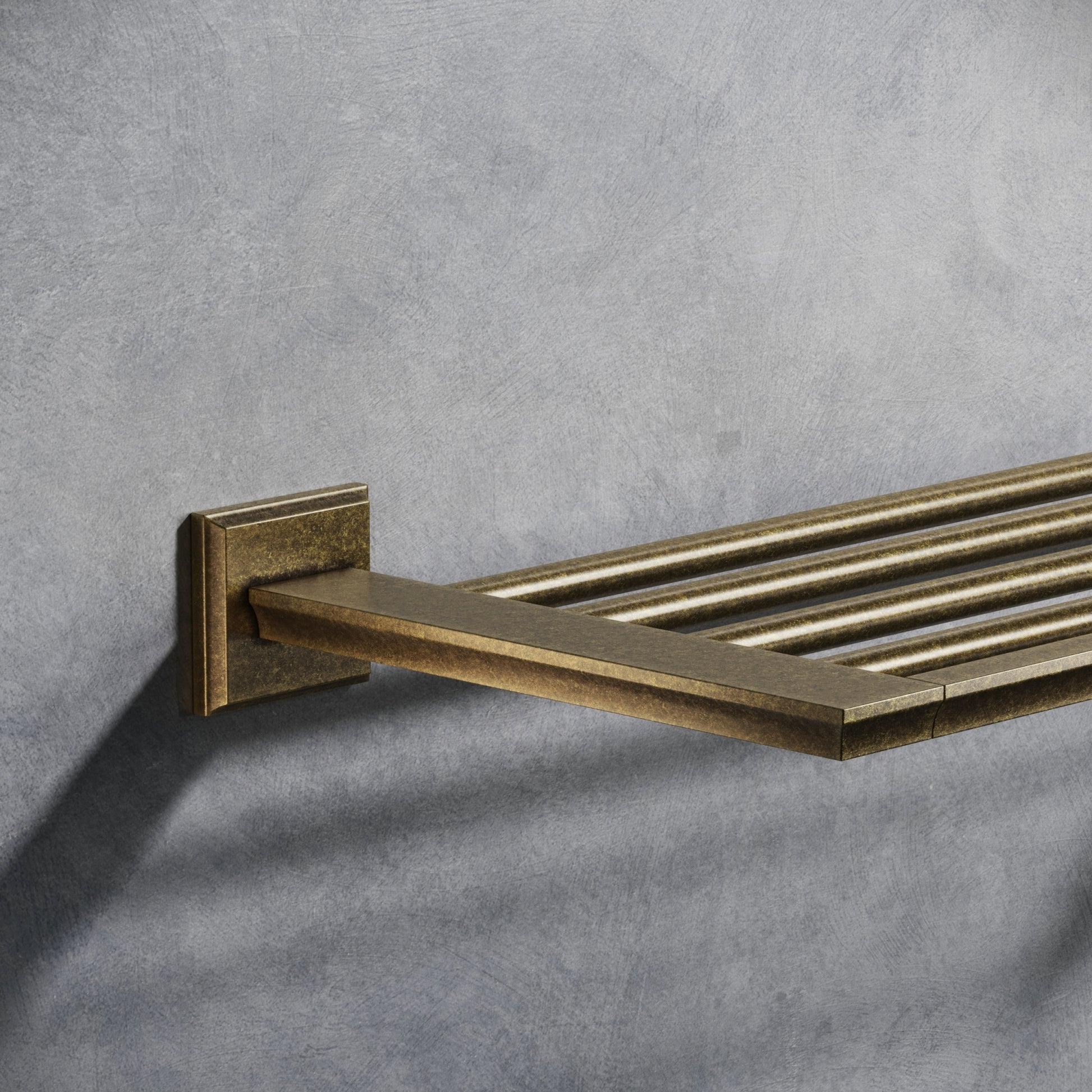 Baroque Aged Bronze Towel Shelf