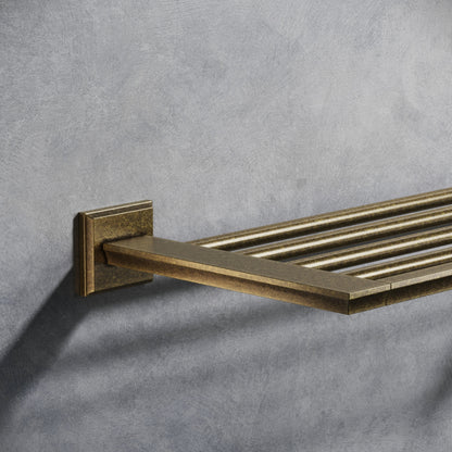 Baroque Aged Bronze Towel Shelf