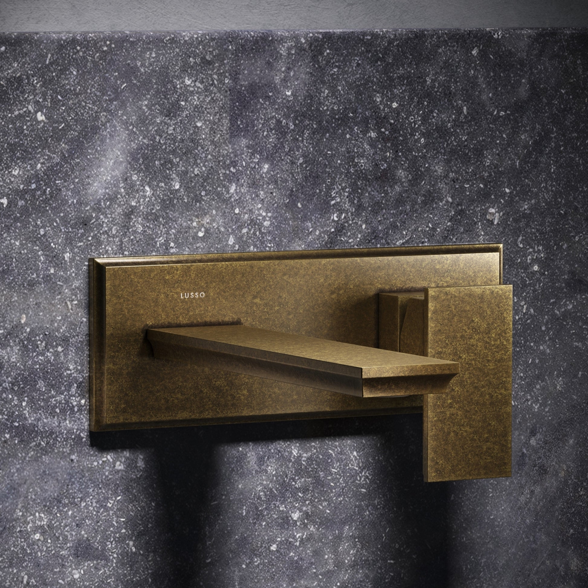 Baroque Aged Bronze Wall Mounted Basin Mixer Tap