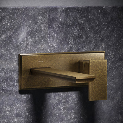 Baroque Aged Bronze Wall Mounted Basin Mixer Tap