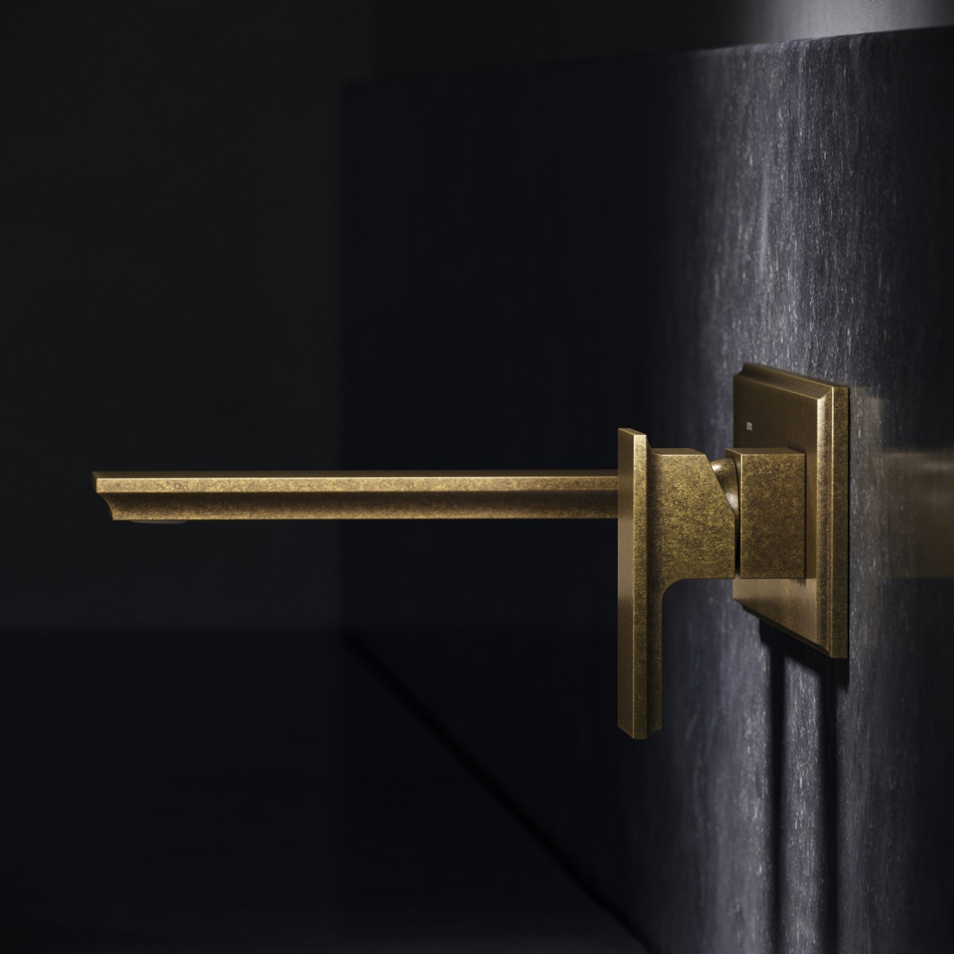 Baroque Aged Bronze Wall Mounted Basin Mixer Tap