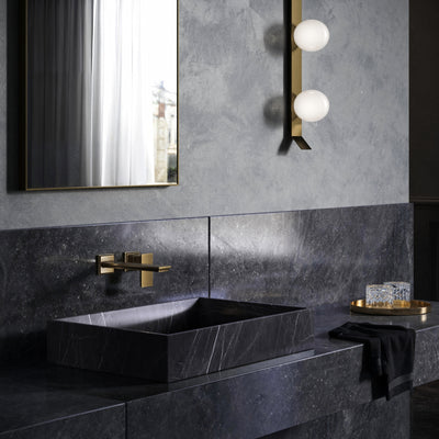 Baroque Aged Bronze Wall Mounted Basin Mixer Tap V2