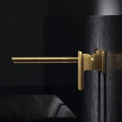 Baroque Aged Bronze Wall Mounted Basin Mixer Tap V2