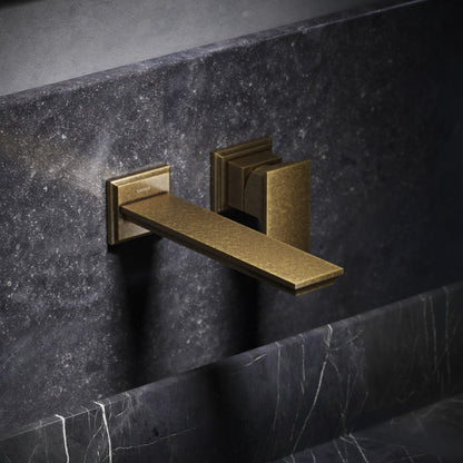 Baroque Aged Bronze Wall Mounted Basin Mixer Tap V2