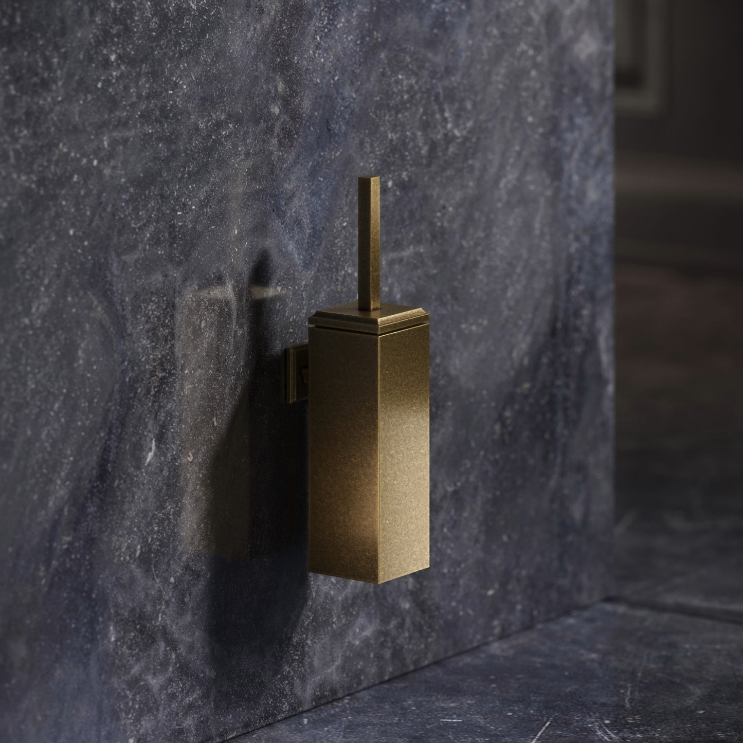Baroque Aged Bronze Wall Mounted Toilet Brush