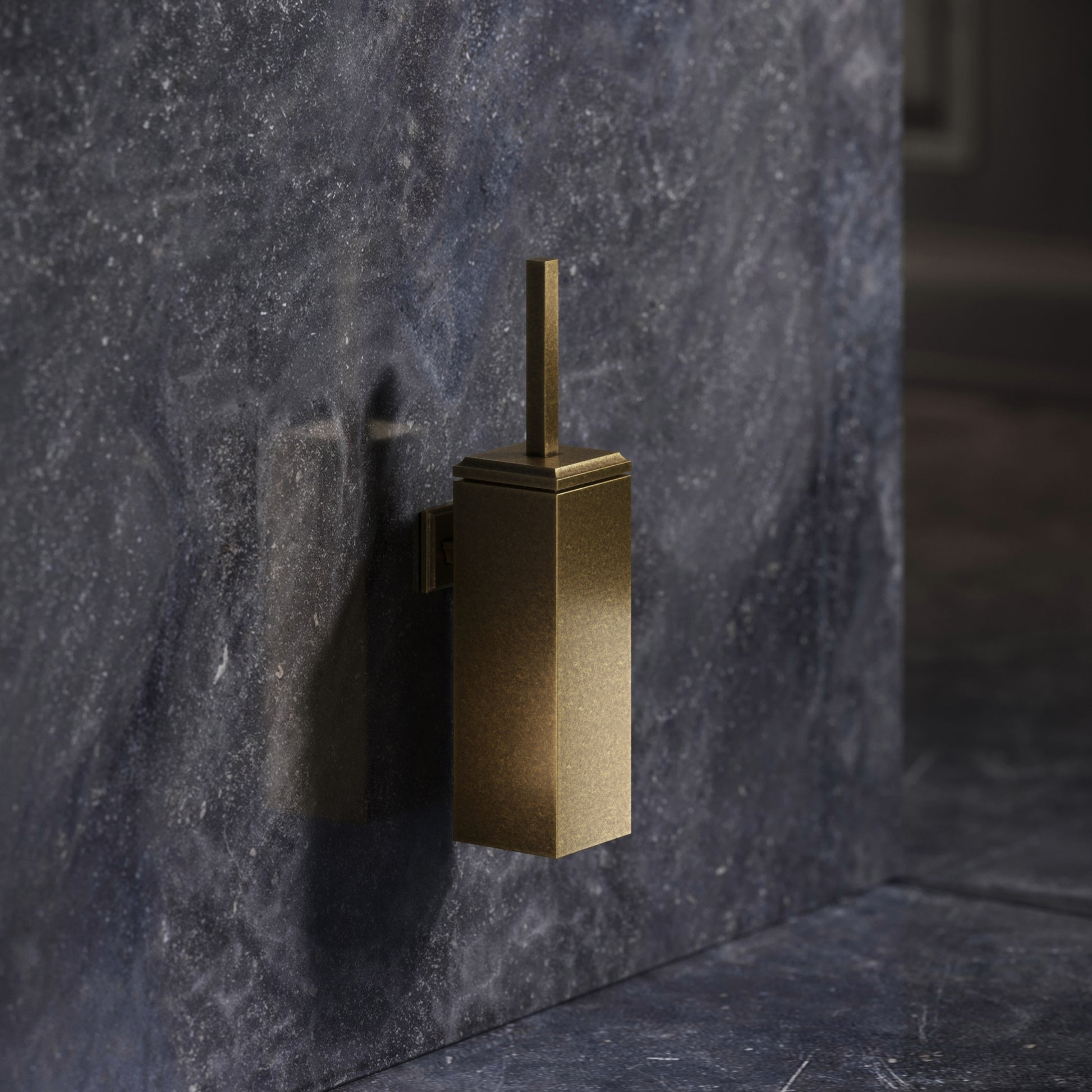 Baroque Aged Bronze Wall Mounted Toilet Brush