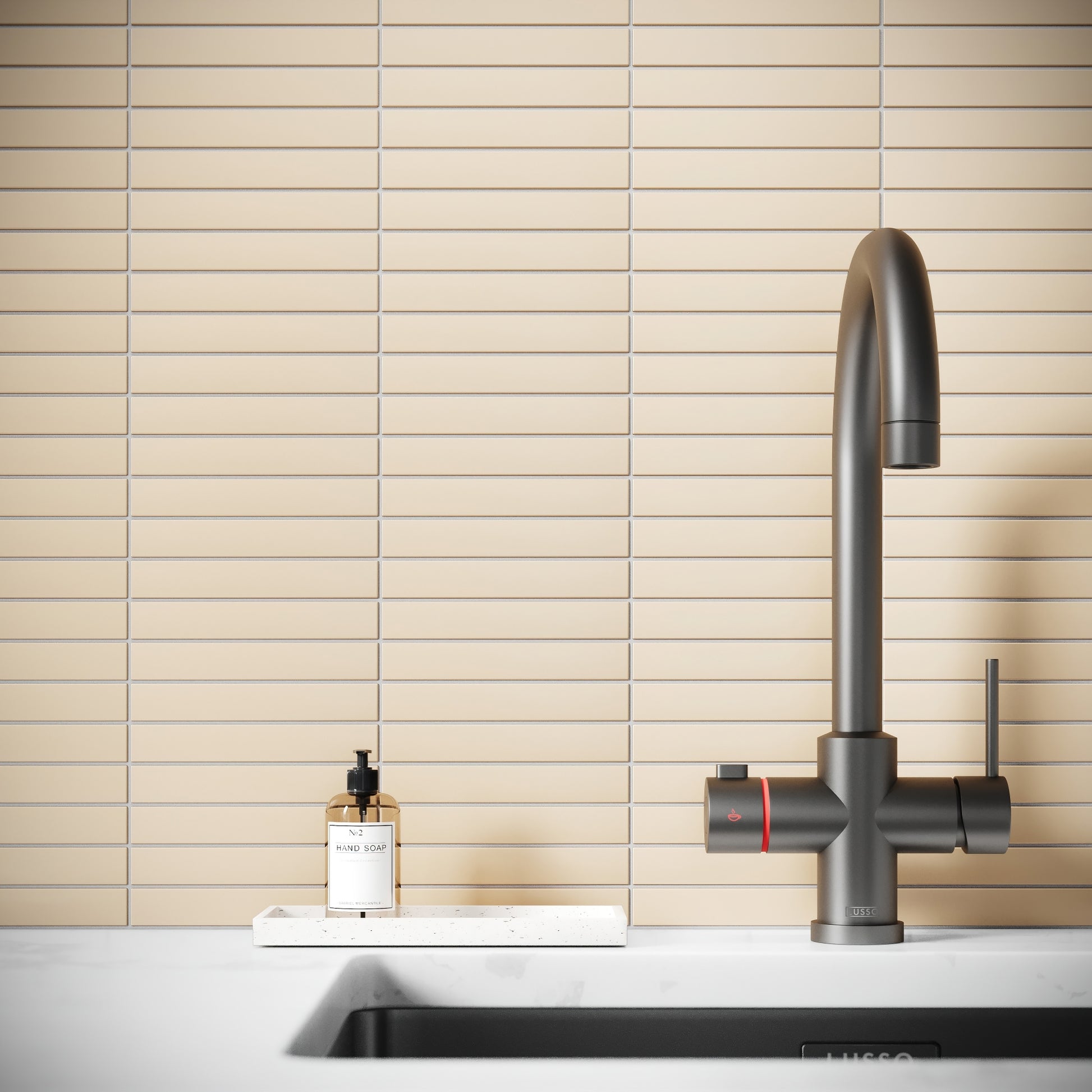 Baton Mosaic Natural Sand Matte Porcelain Wall Tile