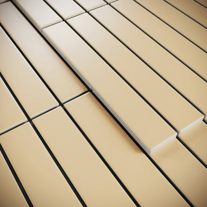 Baton Mosaic Natural Sand Matte Porcelain Wall Tile