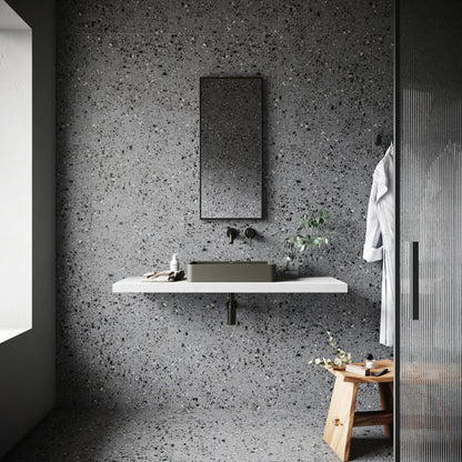 Bellazza Anthracite Terrazzo Porcelain Wall or Floor Tile 1200 x 600mm