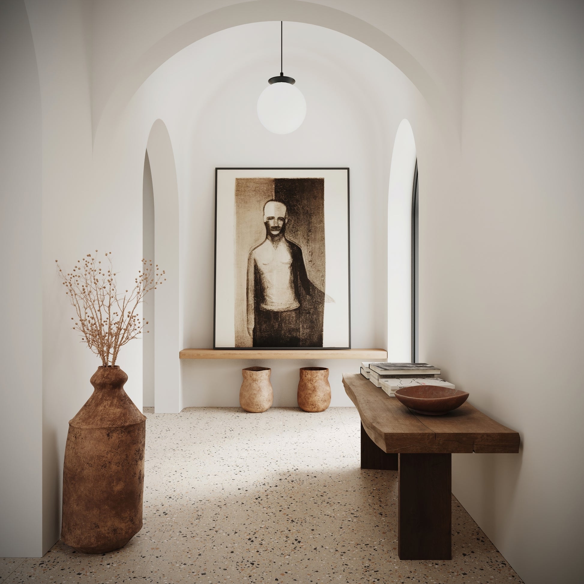 Bellazza Beige Terrazzo Porcelain Wall or Floor Tile 600 x 600mm