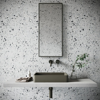 Bellazza Grey Terrazzo Porcelain Wall or Floor Tile 1200 x 600mm