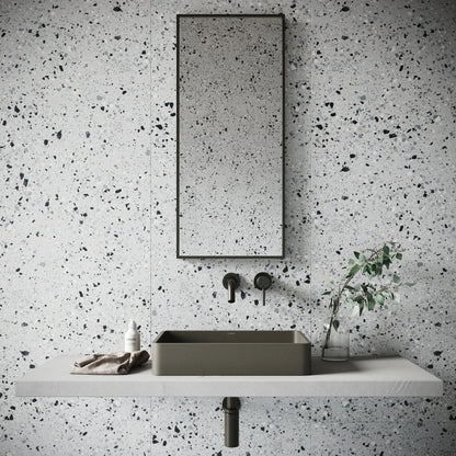 Bellazza Grey Terrazzo Porcelain Wall or Floor Tile 600 x 600mm