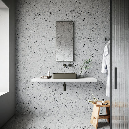 Bellazza Grey Terrazzo Porcelain Wall or Floor Tile 600 x 600mm