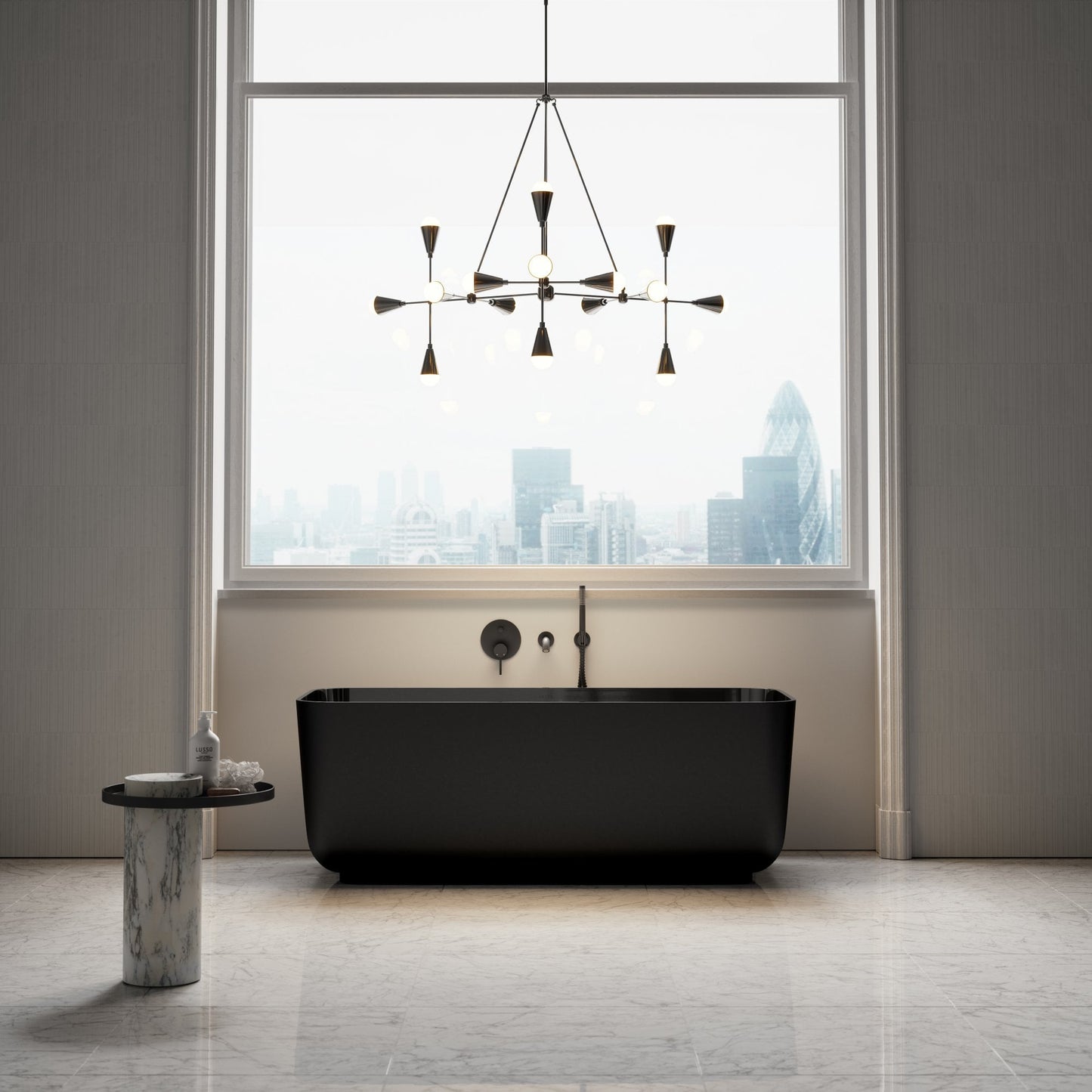 Benoit Black Freestanding Bath 1500mm