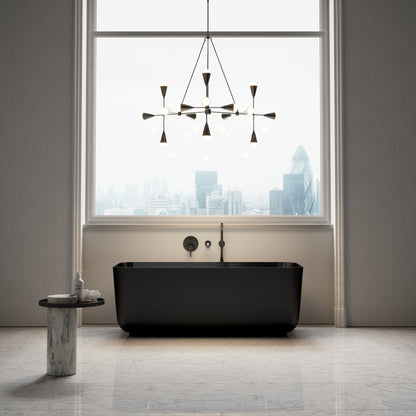 Benoit Black Freestanding Bath 1500mm