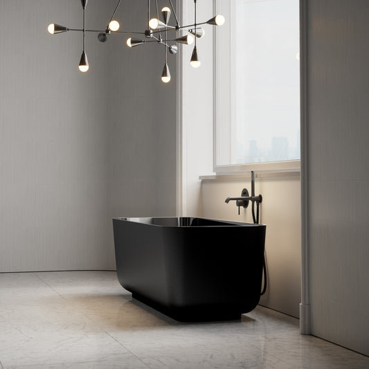 Benoit Black Freestanding Bath 1500mm