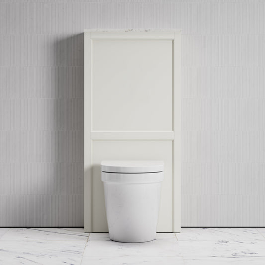 Berkeley Back to Wall Toilet and Matte Cream Claridge Housing