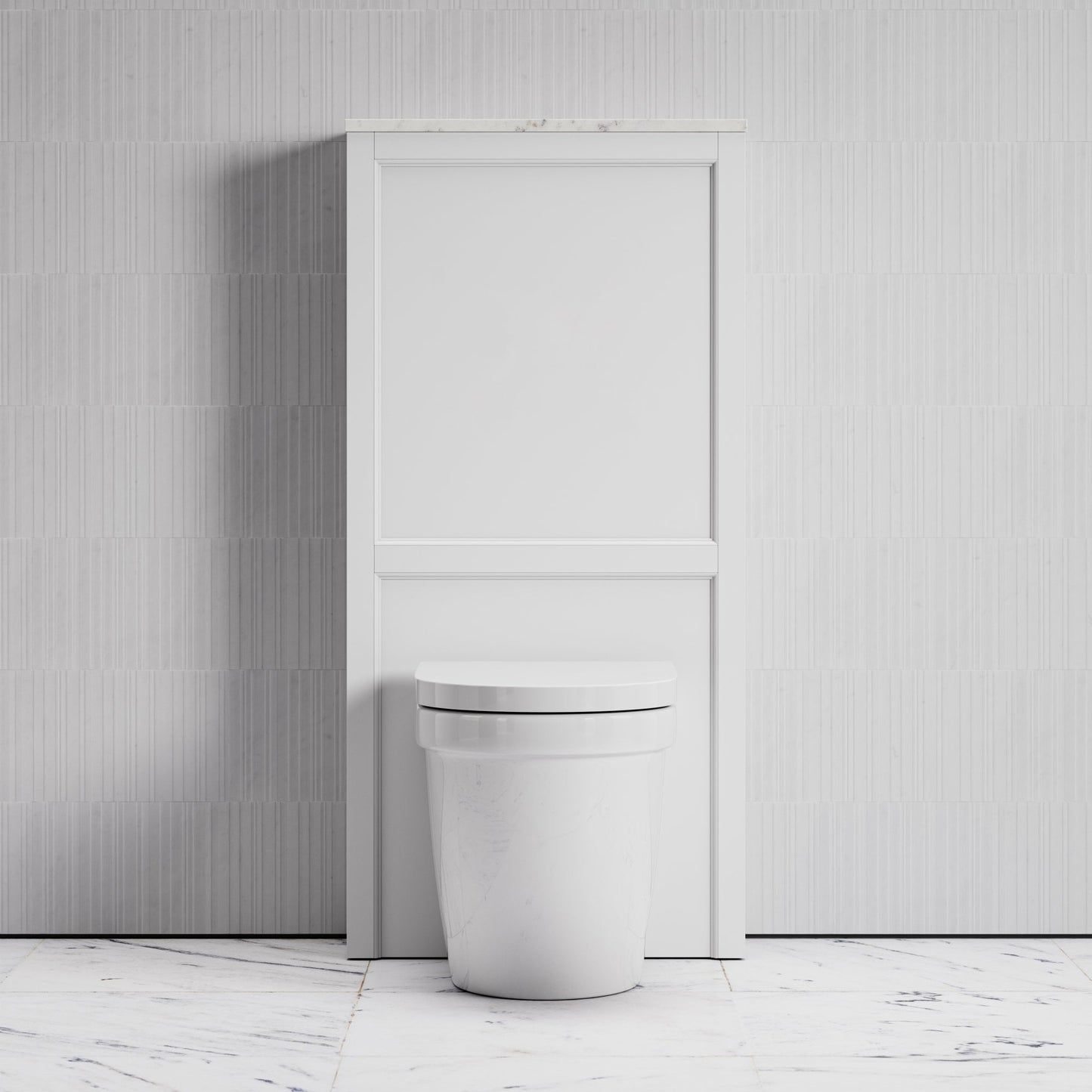 Berkeley Back to Wall Toilet and Matte White Claridge Housing