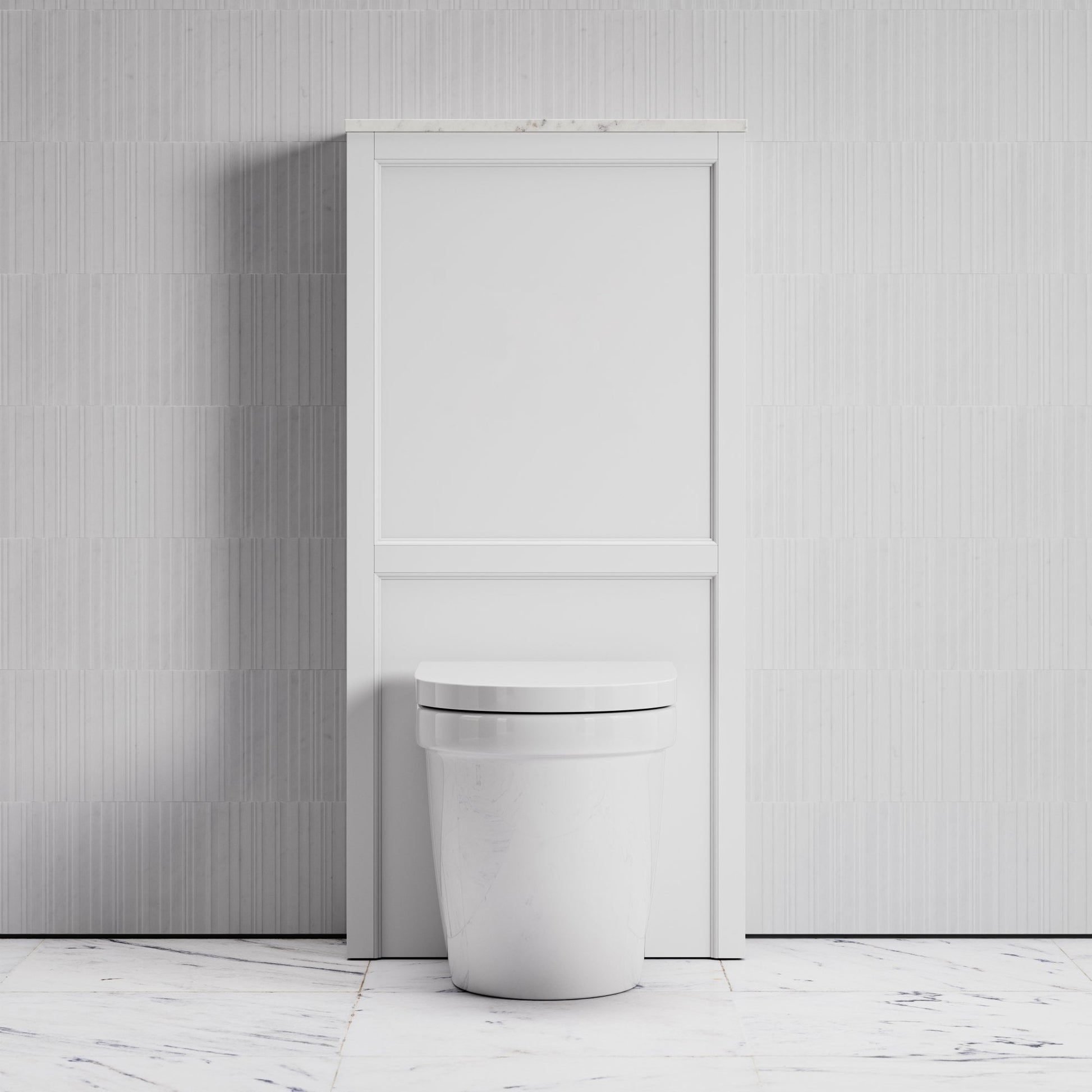 Berkeley Back to Wall Toilet and Matte White Claridge Housing
