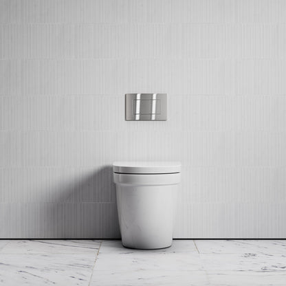 Berkeley Traditional Back to Wall Rimless Toilet with Concealed Cistern and Brushed Stainless Flush Plate