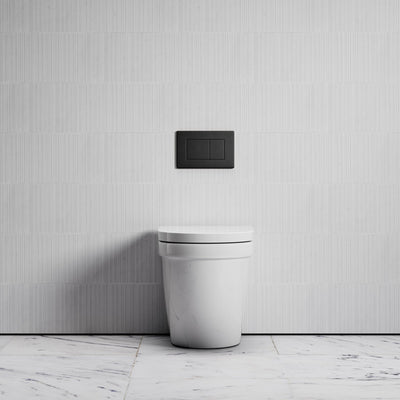 Berkeley Traditional Back to Wall Rimless Toilet with Concealed Cistern and Matte Black Flush Plate