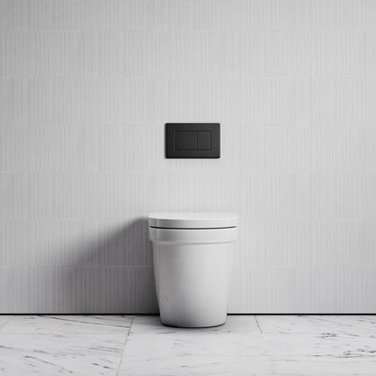 Berkeley Traditional Back to Wall Rimless Toilet with Concealed Cistern and Matte Black Flush Plate