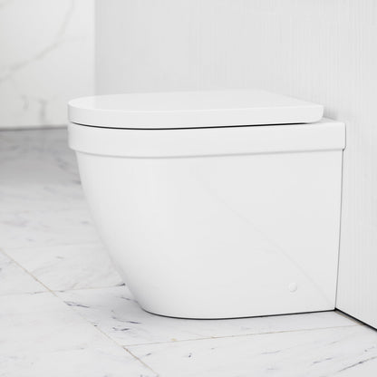 Berkeley Traditional Back to Wall Rimless Toilet with Concealed Cistern and Matte Black Flush Plate