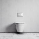 Berkeley Traditional Wall Hung Rimless Toilet with Concealed Cistern Frame and Chrome Flush Plate