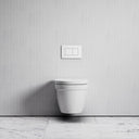 Berkeley Traditional Wall Hung Rimless Toilet with Concealed Cistern Frame and Matte White Flush Plate