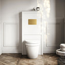 Berkeley Traditional Back to Wall Rimless Toilet with Concealed Cistern, Matte White Claridge Housing and Round Flush Plate