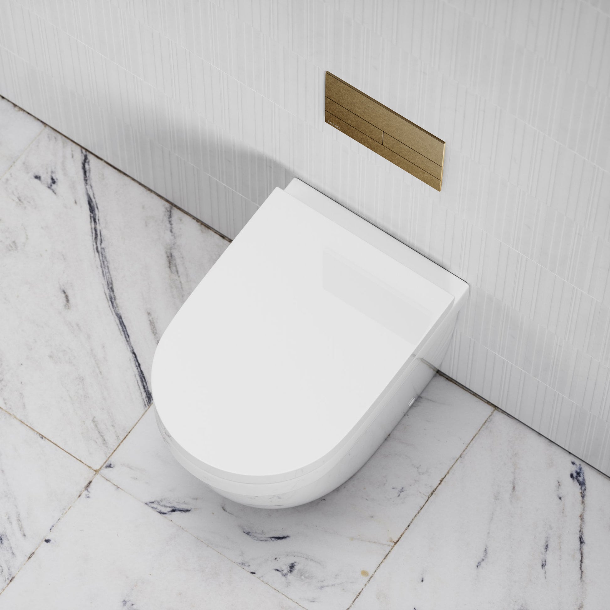 Berkeley Traditional Back to Wall Rimless Toilet with Concealed Cistern and Square Flush Plate