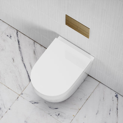 Berkeley Traditional Back to Wall Rimless Toilet with Concealed Cistern and Square Flush Plate