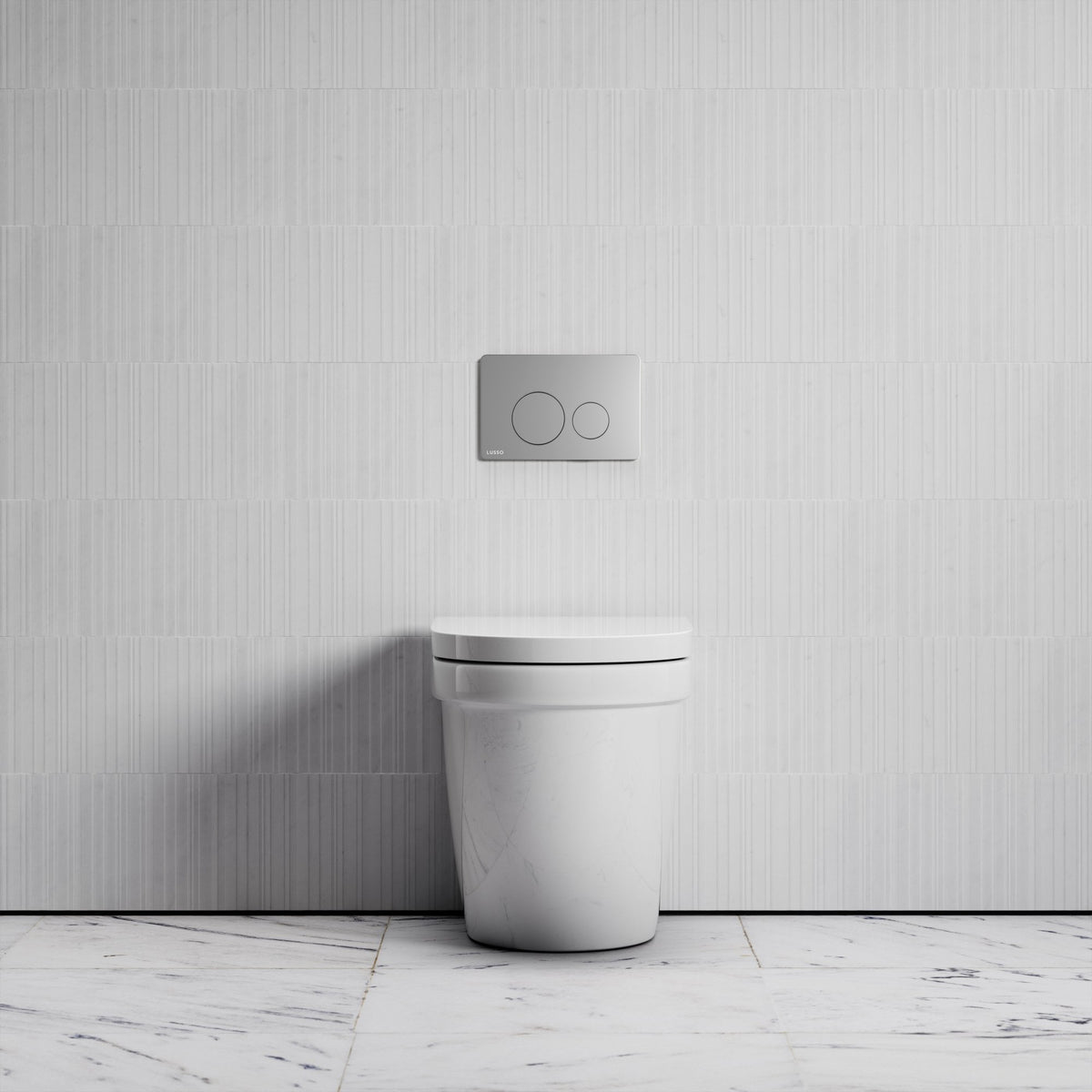 Berkeley Traditional Back to Wall Rimless Toilet with Concealed Cistern and Round Flush Plate