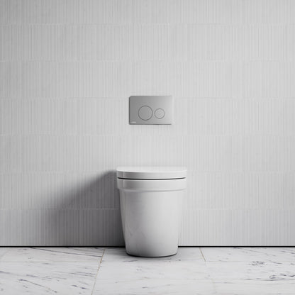Berkeley Traditional Back to Wall Rimless Toilet with Concealed Cistern and Round Flush Plate