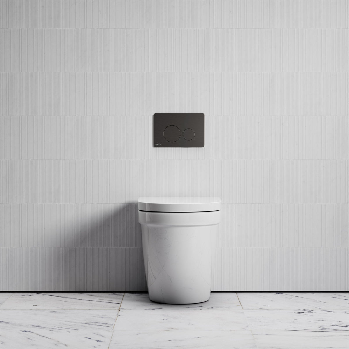 Berkeley Traditional Back to Wall Rimless Toilet with Concealed Cistern and Round Flush Plate
