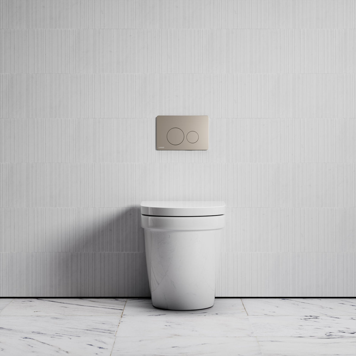 Berkeley Traditional Back to Wall Rimless Toilet with Concealed Cistern and Round Flush Plate