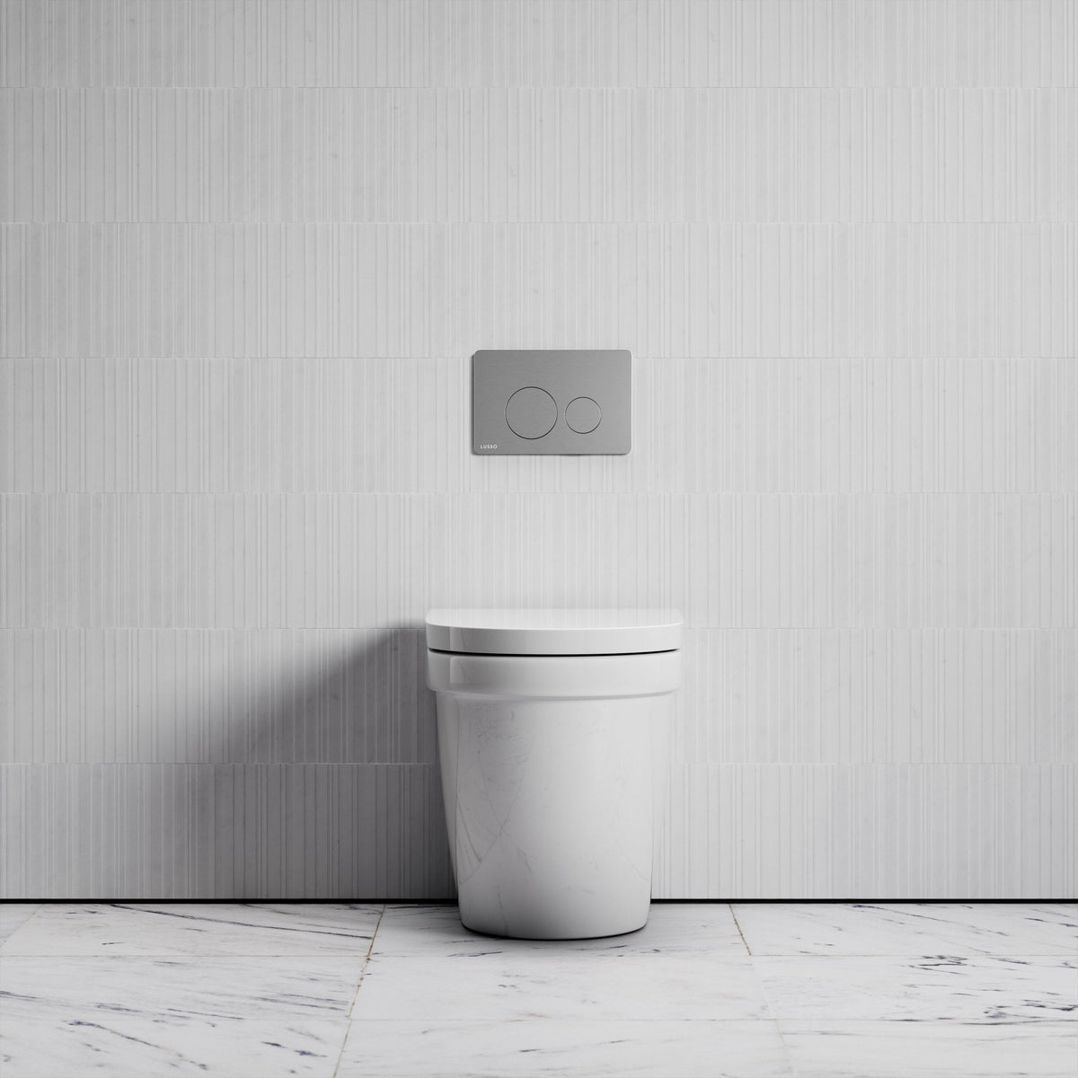Berkeley Traditional Back to Wall Rimless Toilet with Concealed Cistern and Round Flush Plate