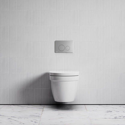 Berkeley Traditional Wall Hung Rimless Toilet with Concealed Cistern Frame and Round Flush Plate