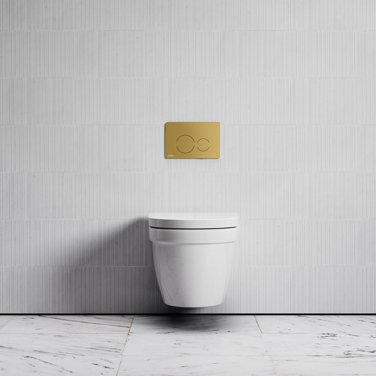 Berkeley Traditional Wall Hung Rimless Toilet with Concealed Cistern Frame and Round Flush Plate