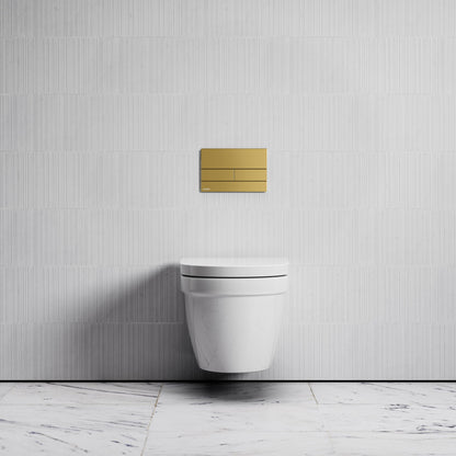 Berkeley Traditional Wall Hung Rimless Toilet with Concealed Cistern Frame and Square Flush Plate