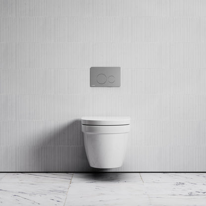 Berkeley Traditional Wall Hung Rimless Toilet with Concealed Cistern Frame and Round Flush Plate
