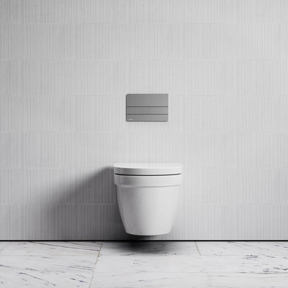 Berkeley Traditional Wall Hung Rimless Toilet with Concealed Cistern Frame and Square Flush Plate