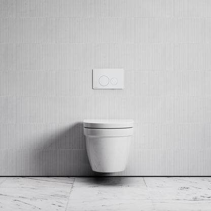 Berkeley Traditional Wall Hung Rimless Toilet with Concealed Cistern Frame and Round Flush Plate
