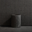 Bijoux Pietra Grey Fluted Marble Bathroom Bin