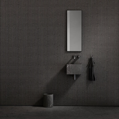 Bijoux Pietra Grey Fluted Marble Bathroom Bin